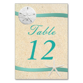 Sable Dollar Plage Mariage Table Carte Place