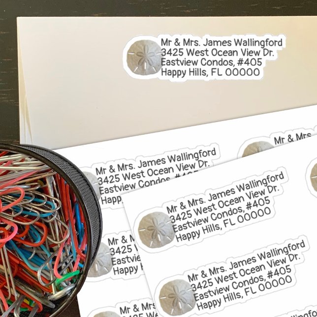 Sable Dollars Formé Adresse de retour Stickers (Créateur téléchargé)