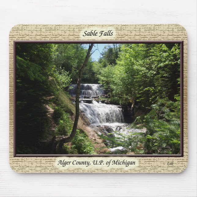 Sable Falls gerahmt Mousepad (Vorne)