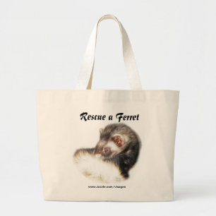 Sable Ferret Picture Jumbo Stoffbeutel