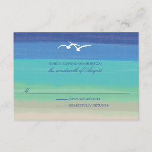 Sable, mer et mouettes   Mariage Peint Océan RSVP
