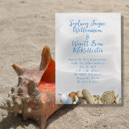 Sable n Coques Simple Mariage Ceremony Invitations