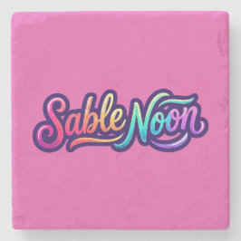 Sable Noon - Basislogo Steinuntersetzer
