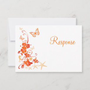 Sable, Orange, Carte de réponse de plage tropicale