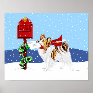 Sable Papillon Christmas Mail Poster