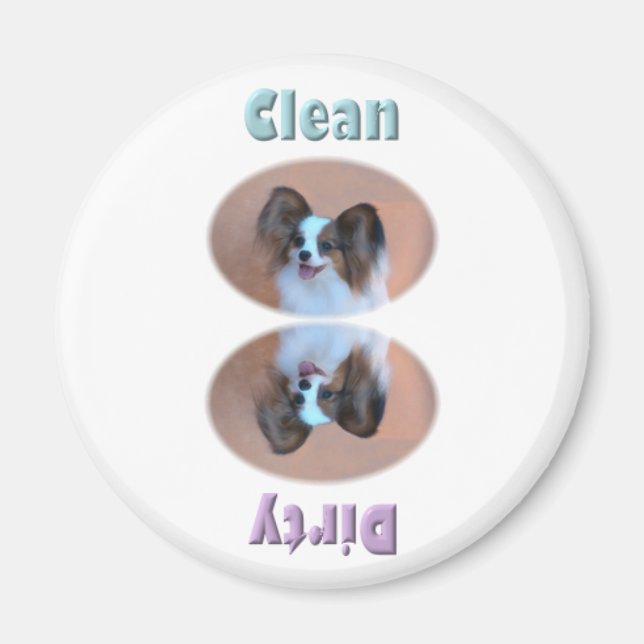 Sable Papillon Geschirrspüler Magnet (Vorne)