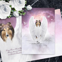 Sable Rough Collie Angel - Beileidsbekleidung für  Karte