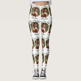 Sable Rough Collie Christmas Leggings