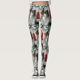 Sable Rough Collie Christmas Leggings