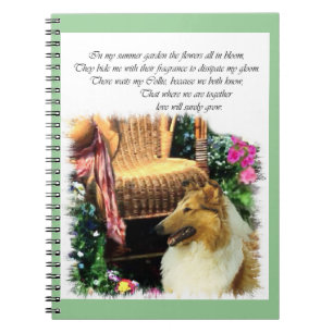 Sable Rough Collie wo Liebe wächst Notizblock