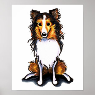 Sable Sheltie die Shetlandinseln Schäferhund Poster