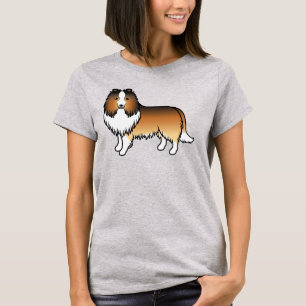 Sable Shetland Sheepdog Sheltie Cartoon Hund T-Shirt