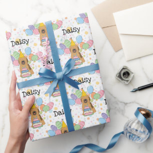 Sable Tibetan Terrier Dog Birthday Geschenkpapier