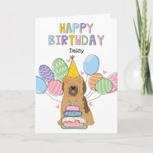 Sable Tibeter Terrier Dog Birthday Party Karte