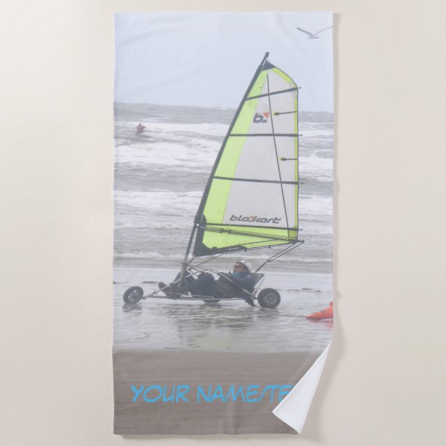Sable Yachting avec Seagul Cust. Serviette de plag (Devant)