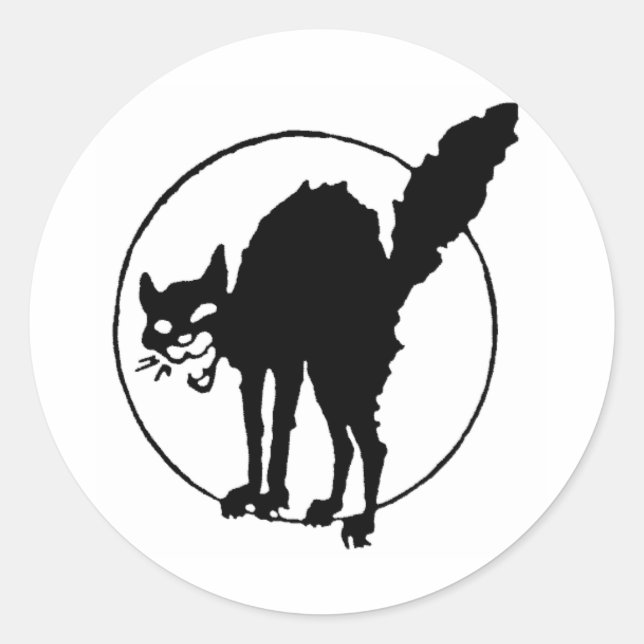 Sabo Cat Runder Aufkleber (Vorderseite)