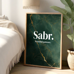 Sabr – Islamischer Geduldszitat-Wandposter Poster