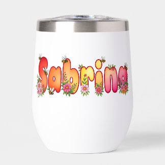 Sabrina - Gobelet à eau floral et motif d'abeille