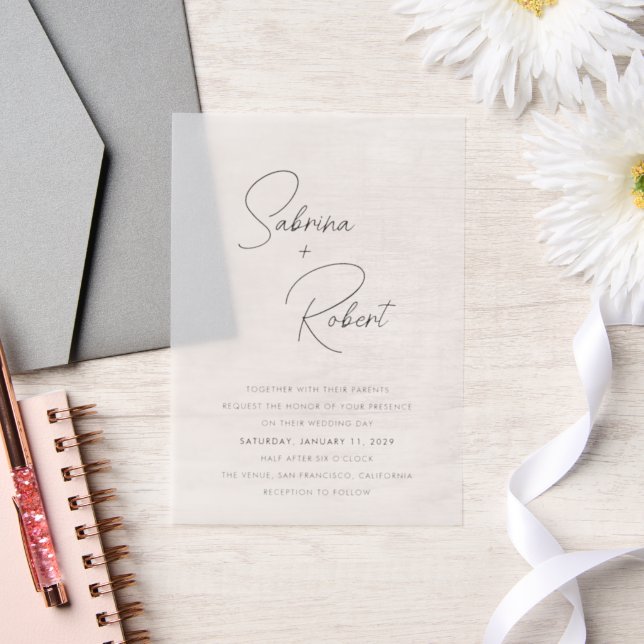 Sabrina Modern Wedding Einladung (Hochzeit)