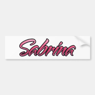 Sabrina verblasste rosa Aufkleber Sticker Autoaufkleber