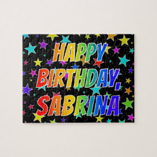 "SABRINA" Vorname, Spaß "GLÜCKLICHER BIRTHTAG"