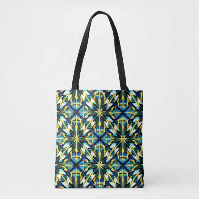 Sac à bandoulière à motif géométrique (Devant)