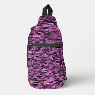 Sac À Bandoulière Abstrait Motif violet noir