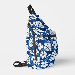 SAC À BANDOULIÈRE ALOHA VENDREDI MOTIF EN BLEU