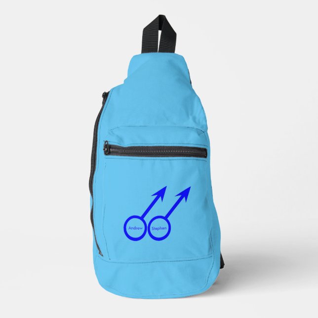 Sac À Bandoulière Amateurs gays personnalisables (Recto)