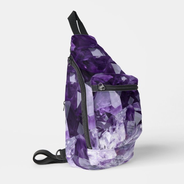 Sac À Bandoulière Amethyst Healing Crystal Cluster (Coin gauche)