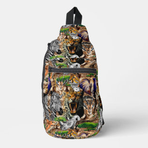 Sac À Bandoulière Animaux sauvages de la Savane africaine