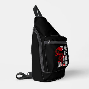 Sac À Bandoulière Année du Dragon rouge blanc