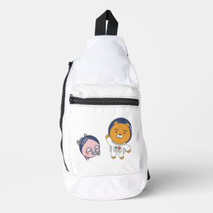 Sac À Bandoulière Apeach et Ryan dans l'espace