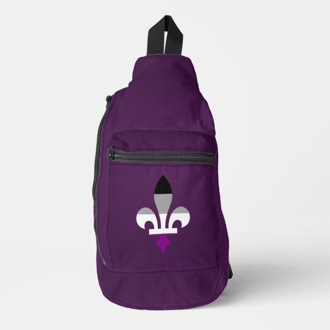 Sac À Bandoulière Asexuality pride fleur-de-lis  (Recto)