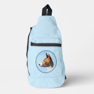 Sac À Bandoulière Basenji Peinture Marron Rouge Bigarré Chien Mignon