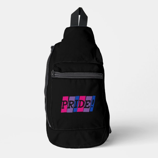 Sac À Bandoulière Bisexualité panneau de texte de la fierté (Recto)