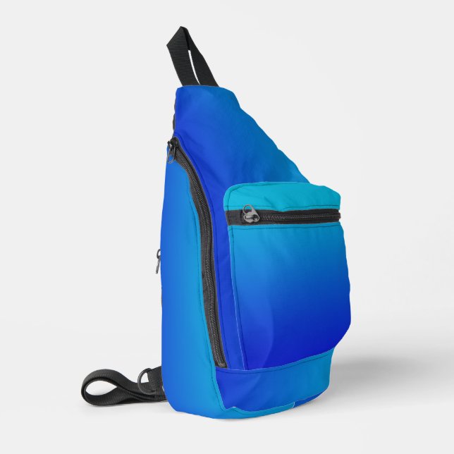 Sac À Bandoulière Bleu Dégradé À Turquoise (Coin gauche)