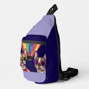 Sac À Bandoulière Bouledogues français Nouvel An Bouledogue Français