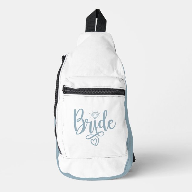 Sac À Bandoulière BRIDE Bleu Dusty (Recto)