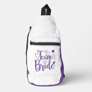Sac À Bandoulière Bride de l'équipe violet blanc