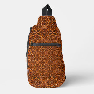 Sac À Bandoulière Brown Kaleidoscope Mandala Motif