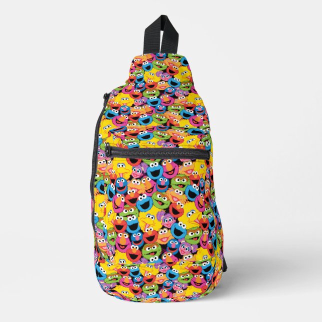 Sac À Bandoulière Caractère de rue Sésame Face au Motif (Recto)