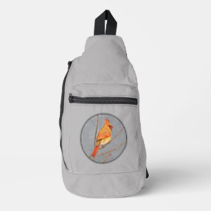 Sac À Bandoulière Cardinal Winter Branche Peinture Oiseau original