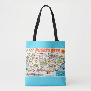 Sac à bandoulière carte d'Aqua Puerto Rico