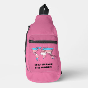 Sac À Bandoulière Carte de la fierté transgenre du monde 