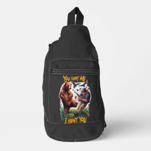 Sac À Bandoulière Chasseur devient chasse Ours chasse humoristique