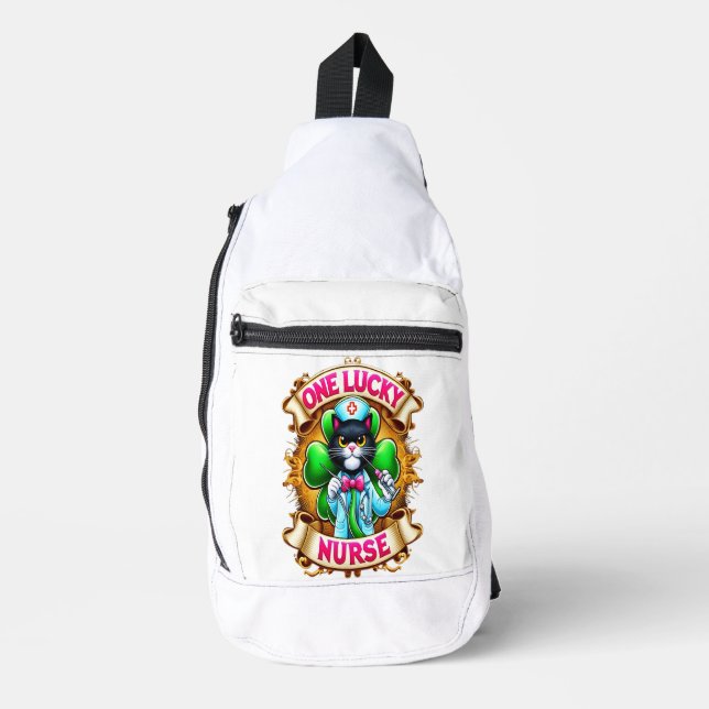 Sac À Bandoulière Chat à la puissante (Recto)