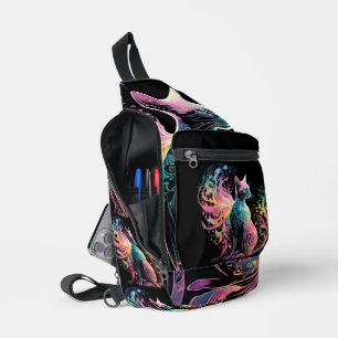 Sac À Bandoulière Chat Holographique Spectral : Un Prisme d'Élégance