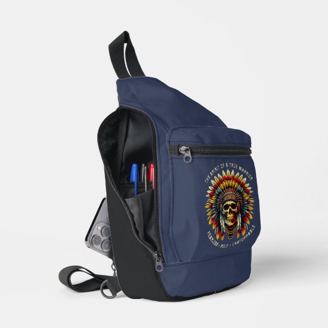 Sac À Bandoulière Chef du crâne amérindien (Ouvrir)