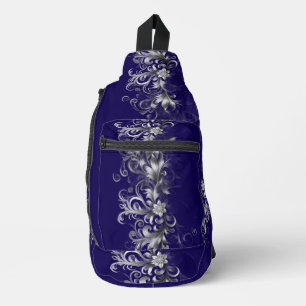 Sac à bandoulière chic marine abstrait pour tous l